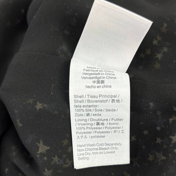 J.Crew Ruffle-Back 100% Silk Maxi Dress in Starry Sky Print Size 8 NEW - Picture 7 of 8